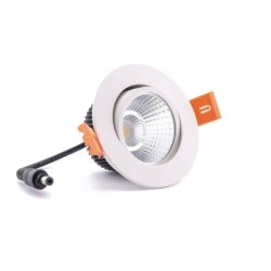 Įmontuojamas LED pakreipiamas šviestuvas 5W šilta balta (3300K) Balta