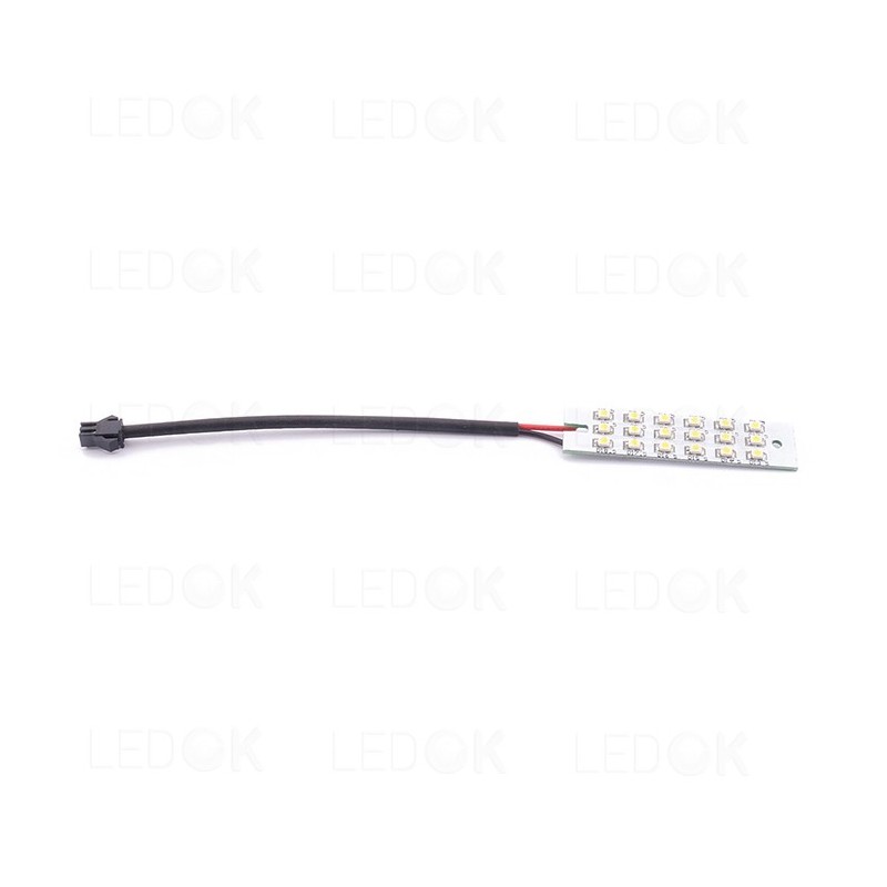 LED šaltinis 1.2W SMD šalta balta (6000K) Keturkampis