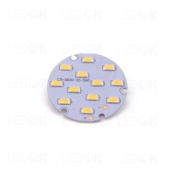LED šaltinis PCB SMD 6W šilta balta (3000K) apvalus