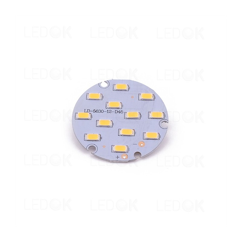 LED šaltinis PCB SMD 6W šilta balta (3000K) apvalus