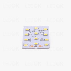 LED šaltinis PCB SMD 6W šilta balta (3000K) keturkampis