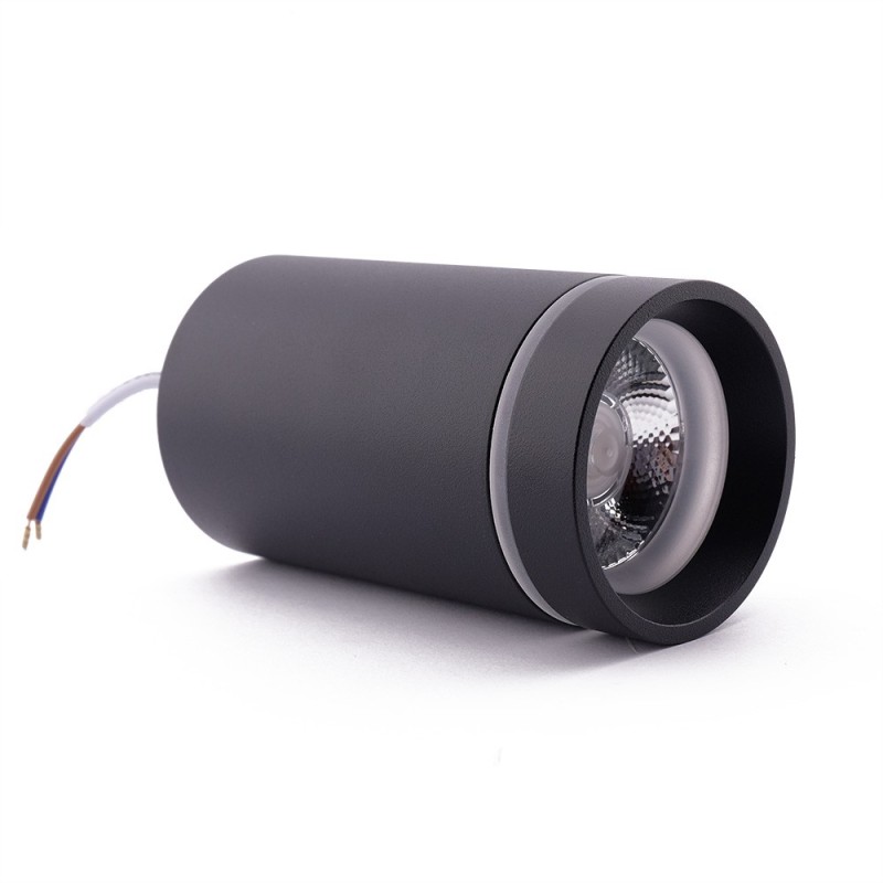 Paviršinio montavimo LED šviestuvas 10W šilta balta (3000K) Juoda