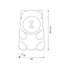 Naktinis LED šviestuvas CAPYBARA 1W 3000K+RGB USB 5V 0.5A