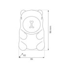 Naktinis LED šviestuvas CAPYBARA 1W 3000K+RGB USB 5V 0.5A