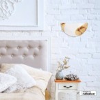 Sieninis šviestuvas Art gold E27 1x MAX 60W (Balta)