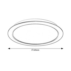 LED panelė Shaun LED 12W 4000K Neutrali balta (Juoda)