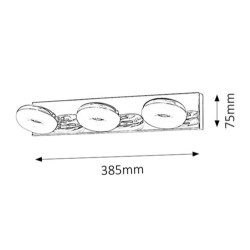 Sieninis šviestuvas Beata LED 3x 5W 4000K Neutrali balta (Chromo)