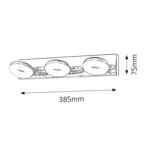 Sieninis šviestuvas Beata LED 3x 5W 4000K Neutrali balta (Chromo)