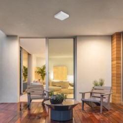 Lubinis lauko šviestuvas Tartu LED 18W 2800-6000K CCT keičiama balta spalva (Matinė Balta)