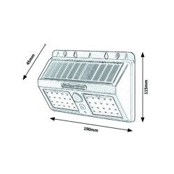 Saulės energija įkraunamas šviestuvas Ostrava LED 2.4W 4000K Neutrali balta (Juoda)