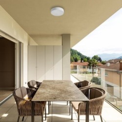 Lubinis lauko šviestuvas Tartu LED 18W 2800-6000K CCT keičiama balta spalva (Matinė Balta)