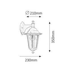 Sieninis lauko šviestuvas Velence E27 1x MAX 60W (Balta)