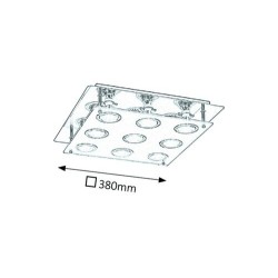 Lubinis šviestuvas Naomi GU10 9x MAX 15W 3000K Šilta balta (Chromo)