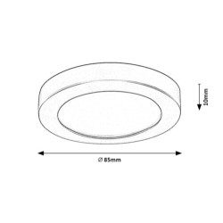 LED panelė Coco LED 3W 4000K Neutrali balta (Juoda)