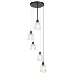 Pakabinamas šviestuvas Jarina E27 5x MAX 40W (Juoda)