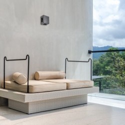 Sieninis lauko šviestuvas Lippa LED 6W 3000K Šilta balta (Juoda)