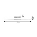 Sieninis šviestuvas Bastian LED 13W 4000K Neutrali balta (Chromo)