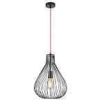 Pakabinamas šviestuvas Zille E27 1x MAX 40W (Matinė Juoda)
