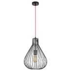 Pakabinamas šviestuvas Zille E27 1x MAX 40W (Matinė Juoda)