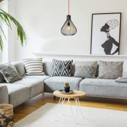 Pakabinamas šviestuvas Zille E27 1x MAX 40W (Matinė Juoda)