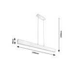 Pakabinamas šviestuvas Tithania LED 24W 2700-6500K CCT keičiama balta spalva (Braižyto Aliuminio)