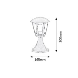 Pastatomas lauko šviestuvas Sorrento LED 8W 3000K Šilta balta (Matinė Juoda)