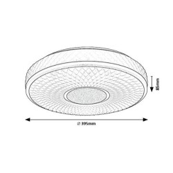 Lubinis šviestuvas Sedona2 LED 24W 4000K Neutrali balta (Juoda)