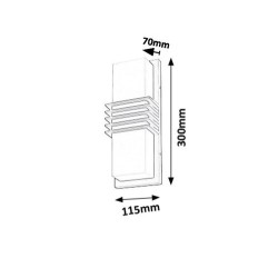 Sieninis lauko šviestuvas Rodez LED 12W 4000K Neutrali balta (Antracito)