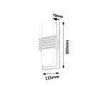 Sieninis lauko šviestuvas Rodez LED 12W 4000K Neutrali balta (Antracito)