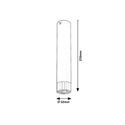Lubinis šviestuvas Zircon GU10 1X MAX 5W (Matinė Juoda)
