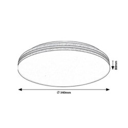 Lubinis šviestuvas Oscar2 LED 18W 4000K Neutrali balta (Balta)