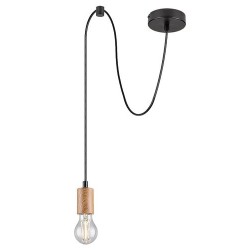 Pakabinamas šviestuvas Dollien E27 1x MAX 60W (Matinė Juoda)