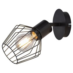 Sieninis šviestuvas Belano E27 1x MAX 40W (Juoda)