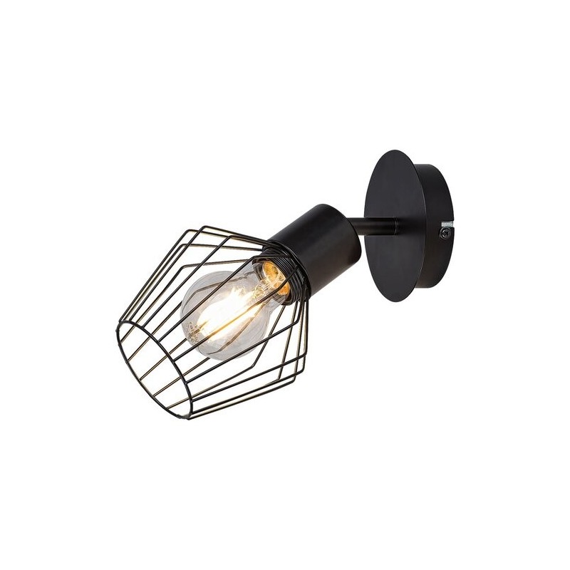 Sieninis šviestuvas Belano E27 1x MAX 40W (Juoda)