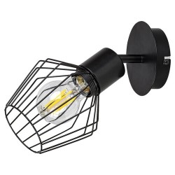 Sieninis šviestuvas Belano E27 1x MAX 40W (Juoda)