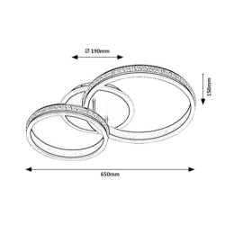 Lubinis šviestuvas Avalon LED 50W 4000K Neutrali balta (Braižyto Aliuminio)