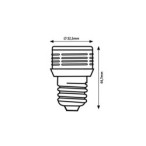 LED lemputė E27 SMD-LED 3W 3000K Šilta balta