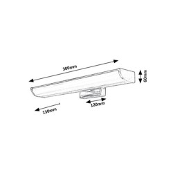Sieninis šviestuvas Evron LED 5W 4000K Neutrali balta (Chromo)