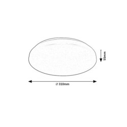 Lubinis šviestuvas Cerrigen LED 24W 3000-6500K CCT keičiama balta spalva (Balta)