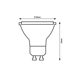 LED lemputė GU10 SMD-LED 4W 4000K Neutrali balta