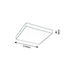 Lubinis lauko šviestuvas Tartu LED 18W 2800-6000K CCT keičiama balta spalva (Matinė Juoda)