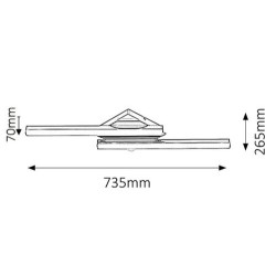 Sieninis šviestuvas Antonia LED 2x 12W 4000K Neutrali balta (Chromo)