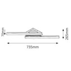 Sieninis šviestuvas Antonia LED 2x 12W 4000K Neutrali balta (Chromo)