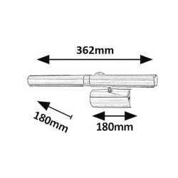 Šviestuvai paveikslams - veidrodžiams Picture light E14 T25 2x MAX 40W (Bronzos)