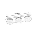 Lubinis šviestuvas Hilary LED 15W 4000K Neutrali balta (Chromo)