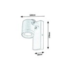 Sieninis lauko šviestuvas Elva GU10 1x MAX 35W (Antracito)