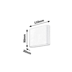 Sieninis lauko šviestuvas Nesna LED 2x 3W 3000K Šilta balta (Antracito)