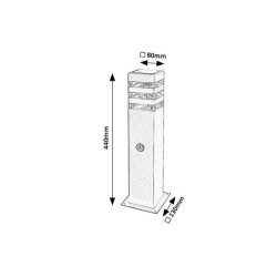 Pastatomas lauko šviestuvas Ankara E27 1x MAX 12W (Antracito)