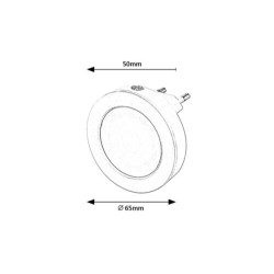 Dekoratyvinis šviestuvas Pumpkin LED 0.5W 3000K Šilta balta (Balta)