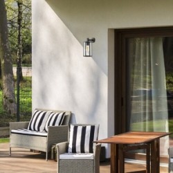 Sieninis lauko šviestuvas Dubrovnik E27 1x MAX 40W (Matinė Juoda)